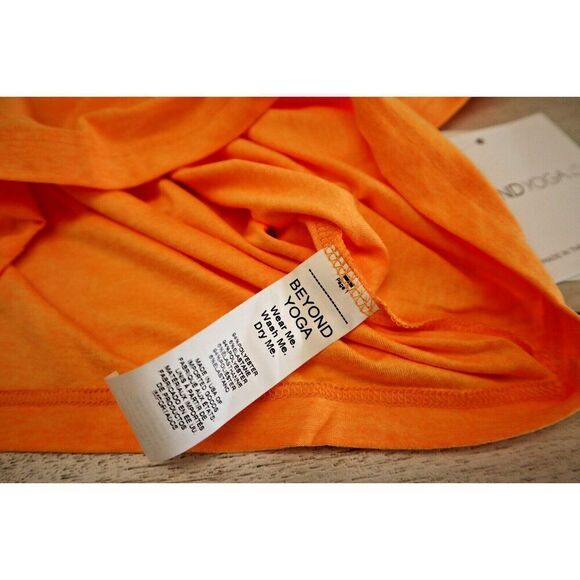 Beyond Yoga LWSD7842 Women's Sz S Orange Featherweight Perspective Cropped Tee - Picture 6 of 7